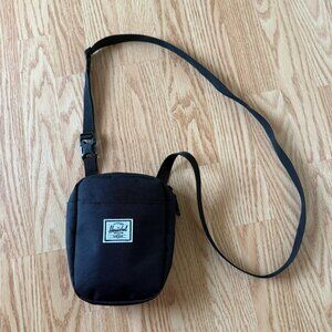 Herschel Black Mini Crossbody Belt Small Bag Utility Adjustable Strap Premium Qu